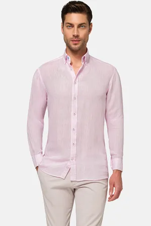 Wam Denim Redention Linen Pink Overhemd Lange Mouw-2XL