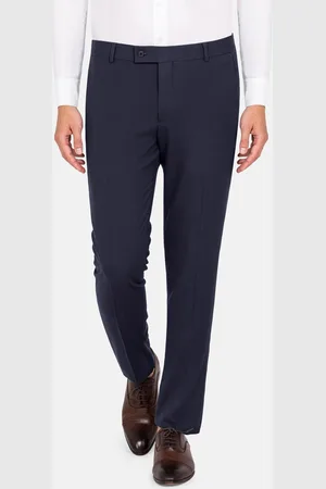 Wam Denim Slim Fit Textured Navy Pantalon-46