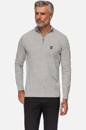 Wam Denim Sharon Half Zip Grey Sweater-2XL