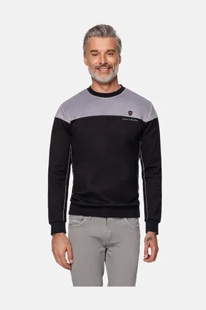 Wam Denim Sedona Round-Neck Grey Black Sweater -2XL