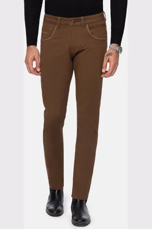 Wam Denim Santiago Slim Fit Textured Brown Jeans-29-30
