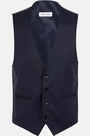 Wam Denim Scotsville Slim Fit Dark Navy Suit Gilet-46