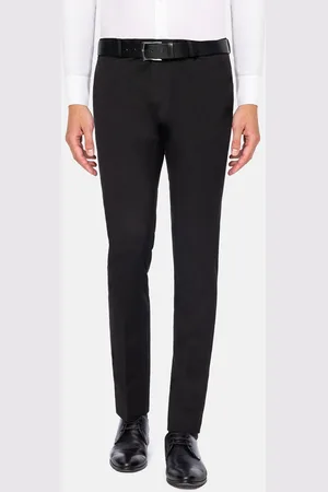 Wam Denim Red Wood Glen Check Slim Fit Dark Red Black Suit Pantalon-44