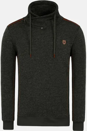 Wam Denim Galahad Mock Neck Khaki Sweater -2XL