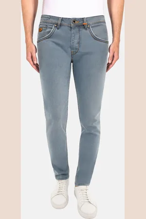 Wam Denim Luna Mini Check Slim Fit Blue jeans-29-30