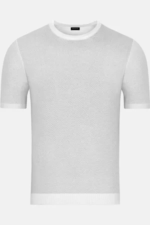 Wam Denim Lucas Pique Knit White T-Shirt-2XL