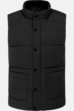 Wam Denim Velvet Crew Neck Black Bodywarmer-2XL