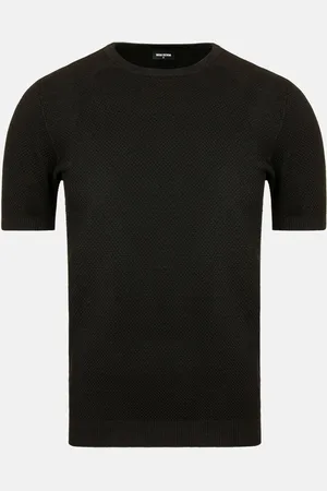 Wam Denim Lucas Pique Knit Black T-Shirt-2XL