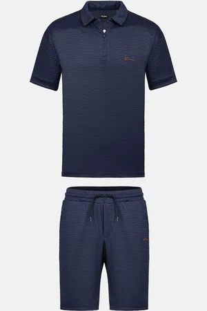 Wam Denim Alonzo Navy Hoodie Shorts Set-2XL