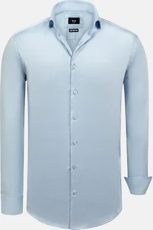 Wam Denim William Blue Slim Fit Men’s Cotton Overhemd-2XL