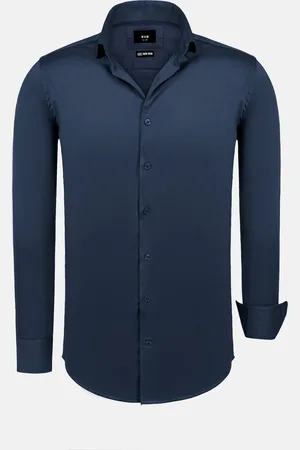 Wam Denim William Navy Slim Fit Men’s Cotton Overhemd-2XL