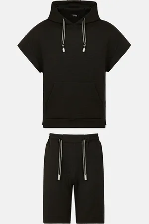 Wam Denim Maxton Black Hoodie Shorts -2XL