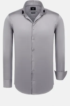 Wam Denim William Grey Slim Fit Men’s Cotton Overhemd-2XL