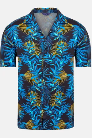 Wam Denim Blois Floral Dark Navy Overhemd-L