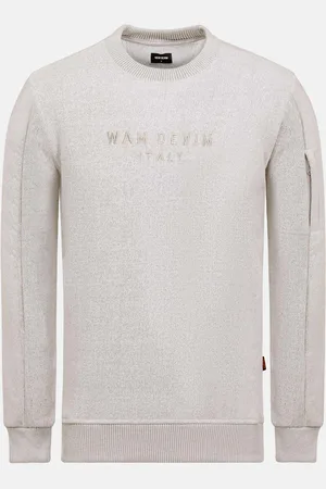 Wam Denim Dane Crew Neck Light Beige Sweater -2XL