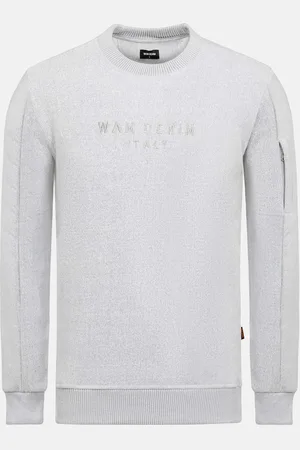 Wam Denim Dane Crew Neck Light Grey Sweater -2XL