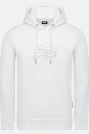 Wam Denim Zyon White Hoodie Sweater -2XL