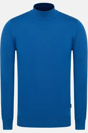 Wam Denim Saintes High Neck Royal Blue Pullover -2XL