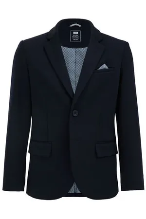 WE Fashion Jongens slim fit blazer met structuur - Slim Fit -