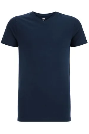 WE Fashion Jongens basic T-shirt met V-hals - Regular fit - - Katoen