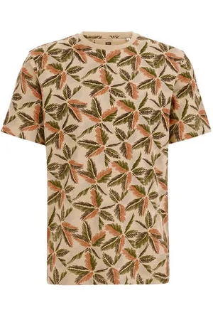 WE Fashion Heren T-shirt met dessin - Slim Fit - - Katoen