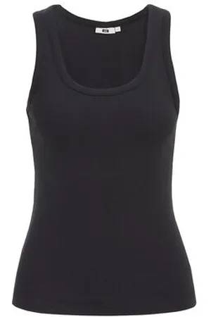WE Fashion Dames singlet van ribstof - - Katoen