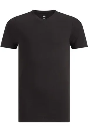 WE Fashion Jongens basic T-shirt met V-hals - Regular fit - - Katoen