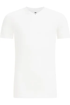 WE Fashion Jongens basic T-shirt met V-hals, 2-pack - Regular fit - - Katoen