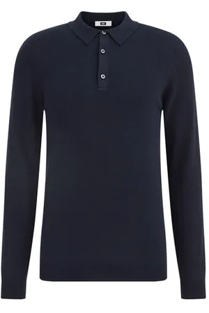 WE Fashion Fundamentals - Heren Fijngebreide polo - Regular fit - - Katoen