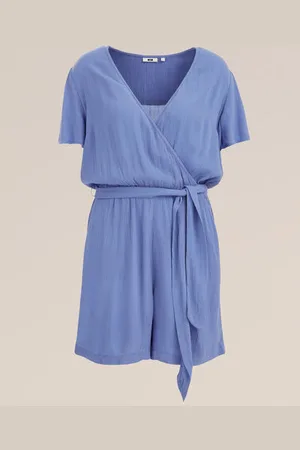 WE Fashion Dames overslag jumpsuit - Regular fit - - Viscose