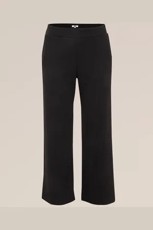 WE Fashion Dames broek met structuur - Curve - Slim Fit - - Plus Size