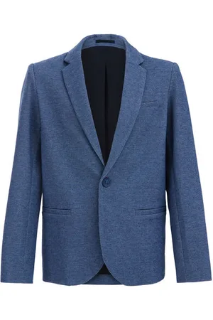 WE Fashion Jongens slim fit blazer met stretch - Slim Fit - - Katoen