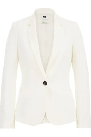WE Fashion Dames getailleerde jersey blazer met stretch - - Viscose