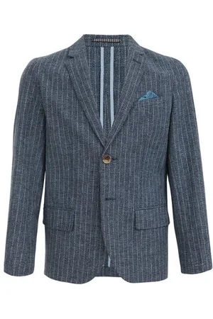 WE Fashion Jongens slim fit blazer met dessin - Slim Fit - - Linnen