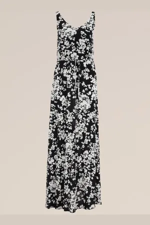 WE Fashion Dames maxi-jurk met dessin - Regular fit - - Viscose