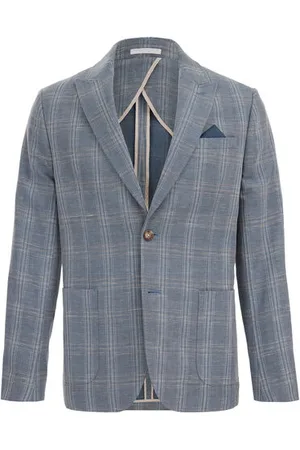WE Fashion Van Gils - Heren slim fit blazer met dessin - Slim Fit - - Katoen