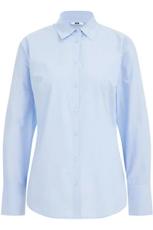 WE Fashion Dames overhemdblouse - Regular fit - - Katoen