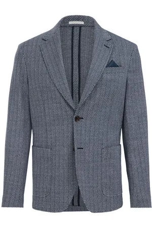 WE Fashion Van Gils - Heren slim fit blazer met jacquard-dessin - Slim Fit - - Katoen