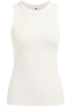 WE Fashion Dames singlet van ribstof - - Katoen