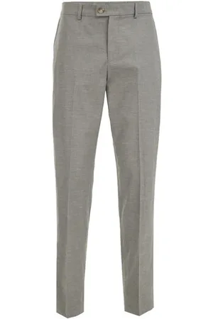 WE Fashion Van Gils - Heren premium linnenmix pantalon - Slim Fit - - Katoen