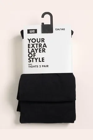 WE Fashion Meisjes panty 2-pack, 50 denier - Regular fit -
