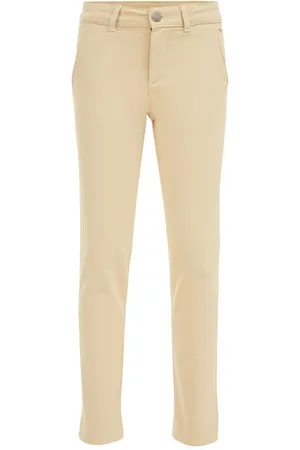 WE Fashion Jongens slim fit chino van jogkwaliteit - Slim Fit - - Katoen