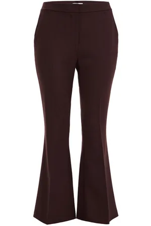WE Fashion Dames flared pantalon - Curve - Regular fit - - Plus Size
