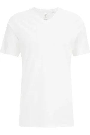 WE Fashion Heren tall fit T-shirt, 2-pack - Slim Fit - - Katoen