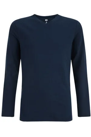 WE Fashion Jongens basic T-shirt met V-hals - Regular fit - - Katoen