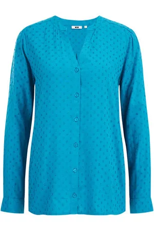 WE Fashion Dames blouse met structuur - Regular fit - - Viscose