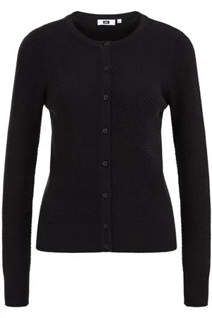 WE Fashion Dames vest met structuur - Slim Fit - - Katoen