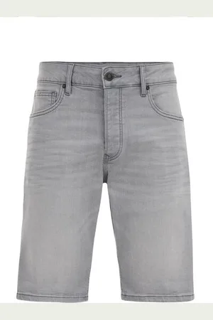 WE Fashion Blue Ridge - Heren regular fit denimshort met stretch - Regular fit - - Katoen