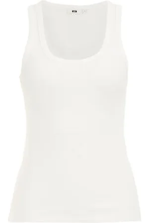 WE Fashion Dames singlet van ribstof - - Katoen