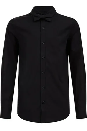 WE Fashion Jongens overhemd met afneembare vlinderdas - Regular fit - - Katoen